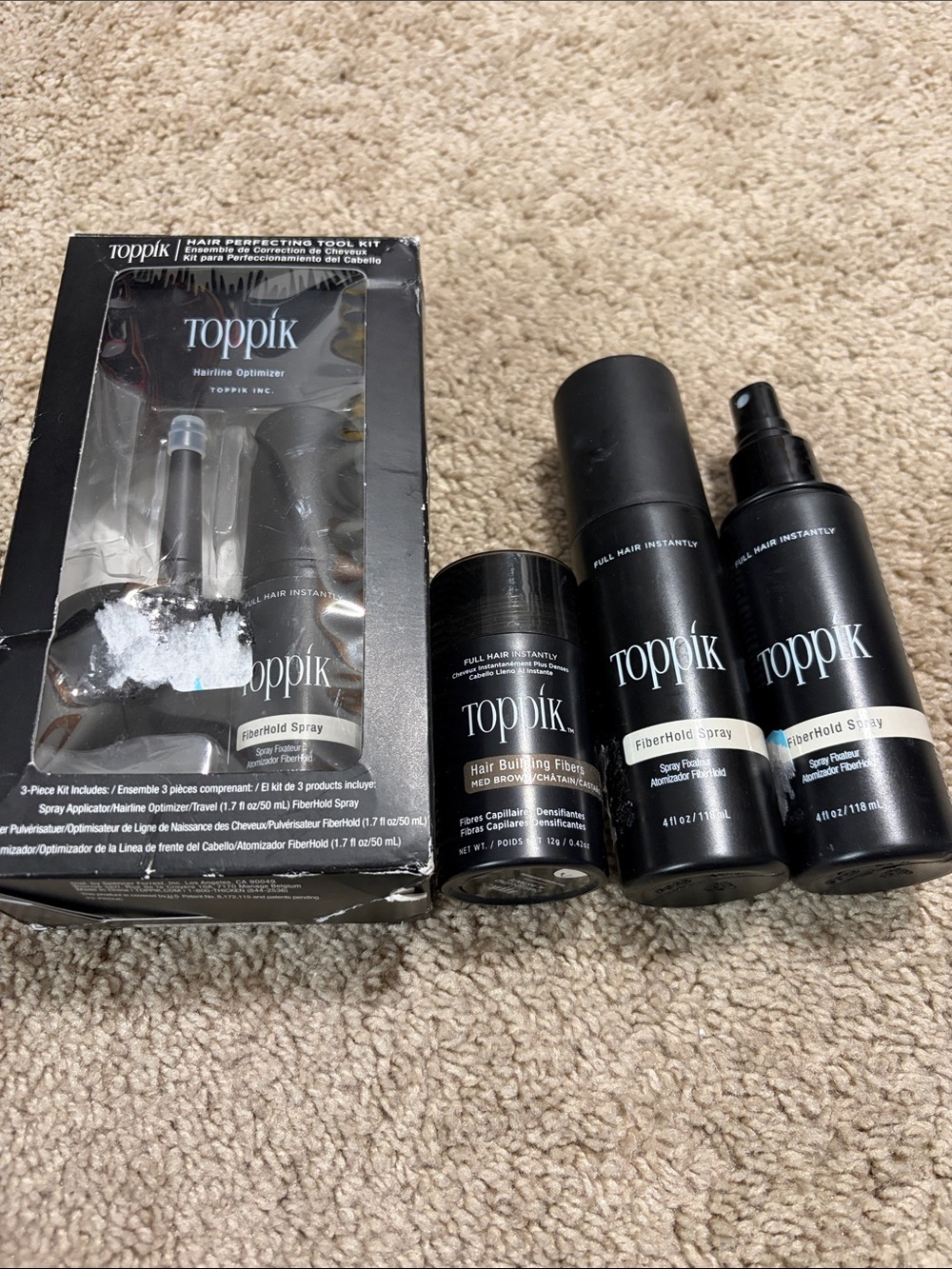 Toppik Hair Perfecting Tool Kit And Fiber/Hold Spray